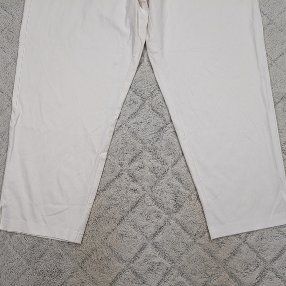 Eileen Fisher Pants Womens XL White Slim Ankle Pull On Cotton Stretch Relax - Picture 3 of 7